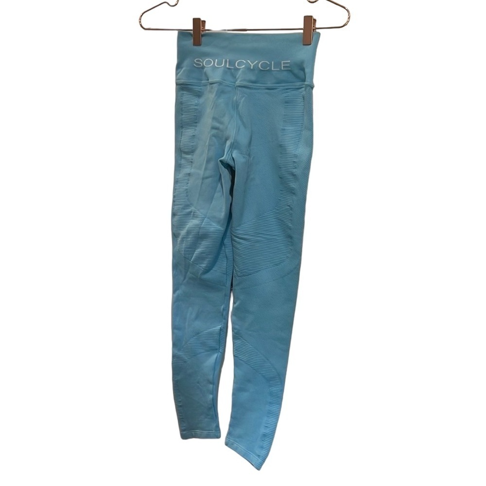 SoulCycle baby blue leggings. Size medium